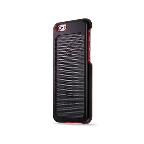 iPhone6_6s Case_Stainless Steel_Black Hexa with Red Plastic